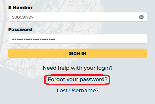 Portal Forgot Password