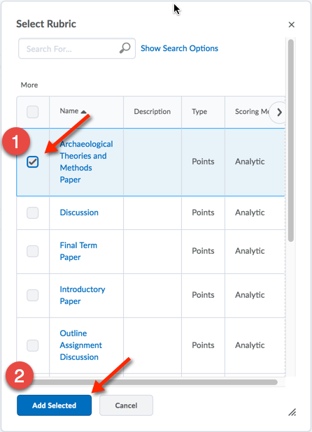 Select Rubric Image