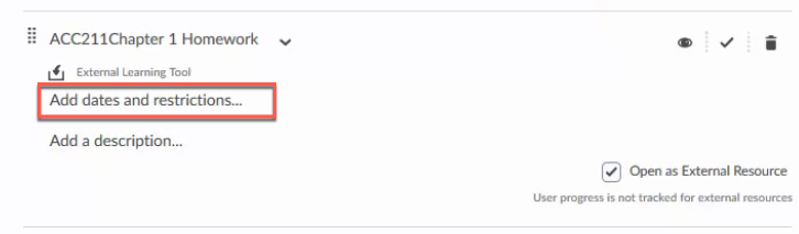 D2L add dates restrictions