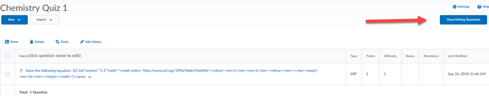 D2L Quiz-Done Editing Questions