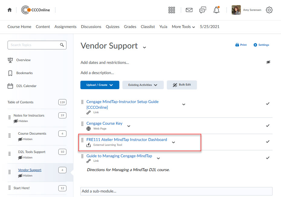 Cengage MindTap-Instructor Setup Guide [CCCOnline] - Print View