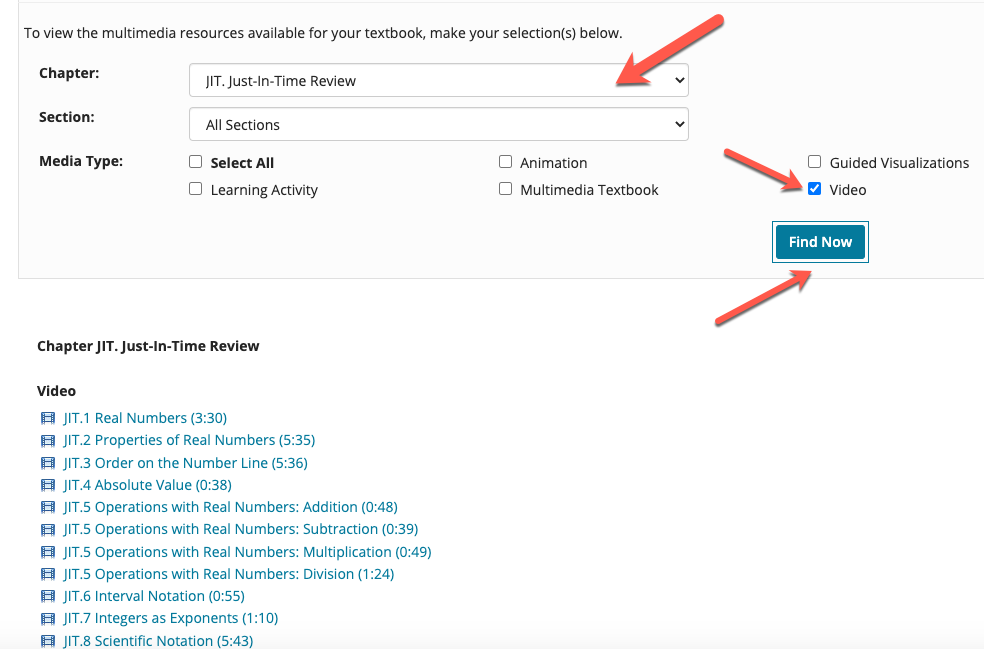 Pearson Multimedia Library Search