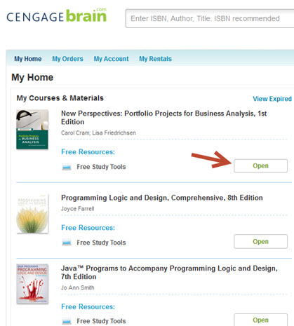 access student data files cengage programs