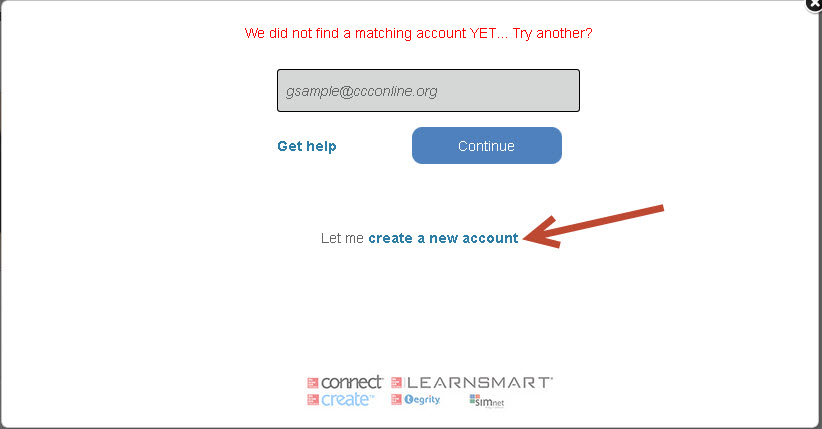 Connect create new user account