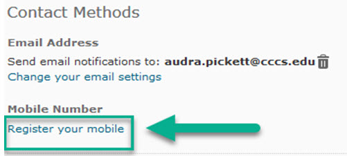 Contact Methods, Mobile Number