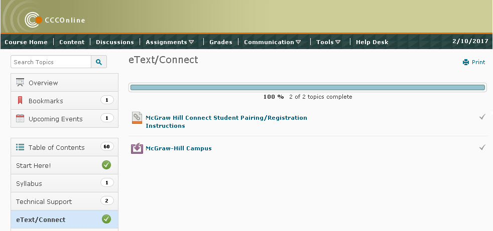 student registration information mcgraw hill connect