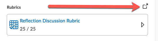 cropped screenshot of the assignment assessment page with arrow pointing to pop out icon
