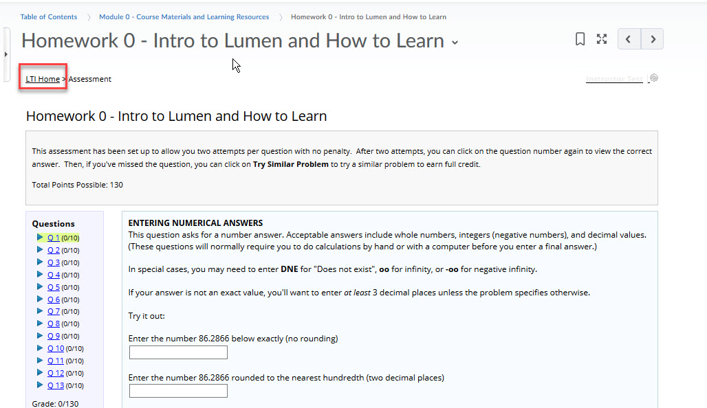 lumen ohm answer key