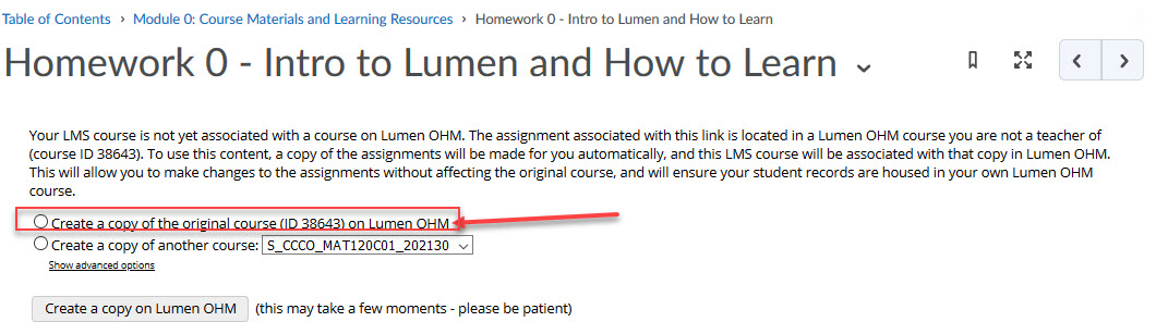 Lumen OHM copy example