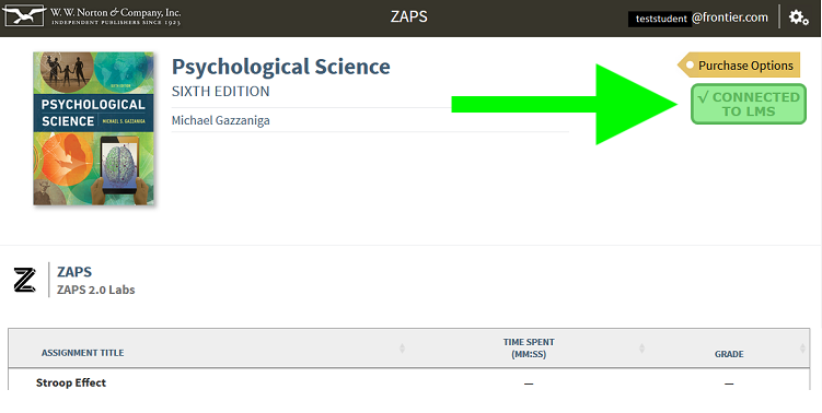 Connected to LMS example