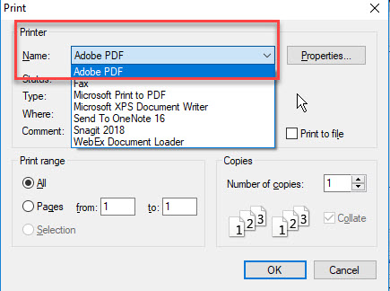 Adobe PDF print