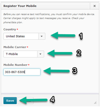 Register Your Mobile Number